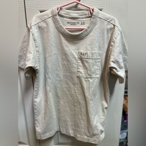 Abercrombie Kids Cream Short Sleeve Tee with Pocket